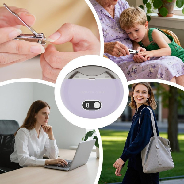 Триммер для стрижки ногтей Nail-Clipper аккумуляторный с дисплеем