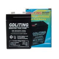 Аккумулятор 6V GD-645 4.5Ah свинцово-кислотный герметичный для детских машинок, весов, фонарей и систем сигнализации
