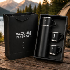 Набір термос LY-526 з 2 чашками Vacuum Cup 500 мл із нержавіючої сталі