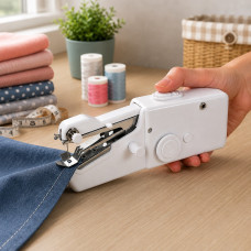 Портативна ручна міні швейна машинка FHSM Handy Stitch, акумуляторна машинка для швидкого ремонту та шиття одягу