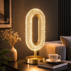 Настільна акумуляторна лампа Creative Table Lamp 16 з кристалами, сенсорний світильник 3 режими світіння USB