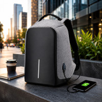 Міський рюкзак антикрадій Bobby Bag 9008 для ноутбука 13.3" з USB-портом і RFID-захистом