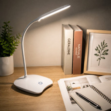 Настільна LED лампа SST-801 акумуляторна з сенсорним керуванням, гнучка лампа для читання та роботи