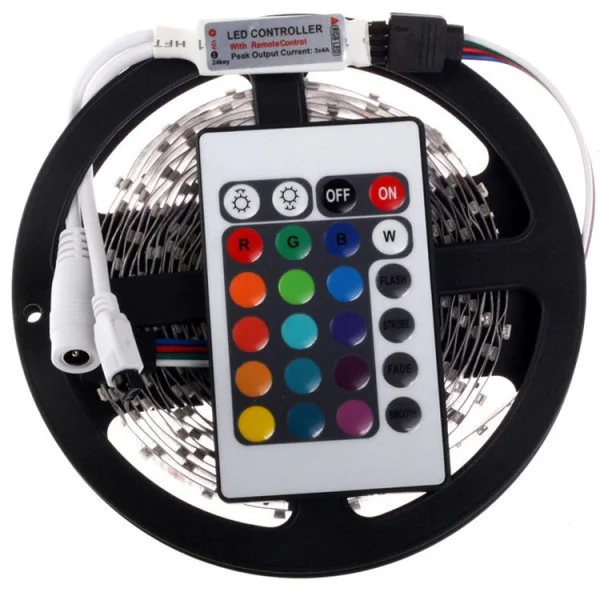 Лента светодиодная разноцветная LED 3528 RGB комплект