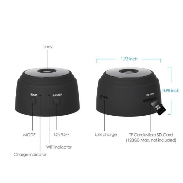 Беспроводная A9 IP камера A9 Wi-Fi HD (ночное видение) с аккумулятором
