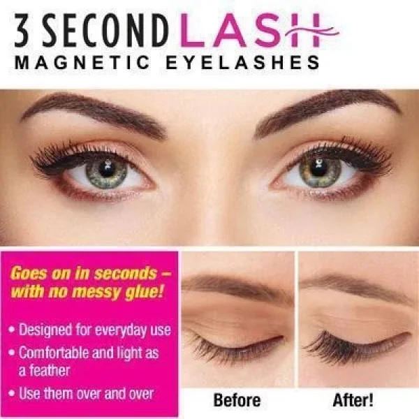 Еакладные ресницы Линии на магнитах набор 3 Second Lash Magnetic Eyelash Kit