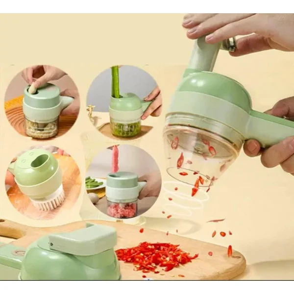 Портативная овощерезка измельчитель 4в1 Food Chopper для фруктов и овощей