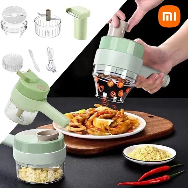 Портативная овощерезка измельчитель 4в1 Food Chopper для фруктов и овощей