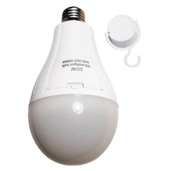 Светодиодная аккумуляторная лампа D8442 / LED лампочка с патроном Е27 20W + 2 аккумулятора