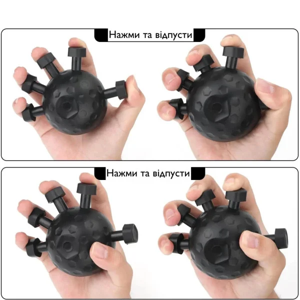 Костовый эспандер Zelart POWER WRIST для кистей и пальцев 2 уровня нагрузки силикон металл