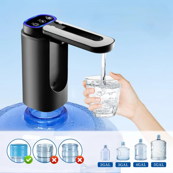 Электрическая помпа Water Pump D18 1200 мАч USB зарядка 600 мл для бутыли 19 л