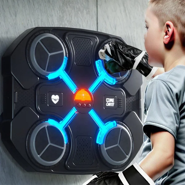 Музыкальный боксерский тренажер с Bluetooth RGB подсветка 32×27 см черный