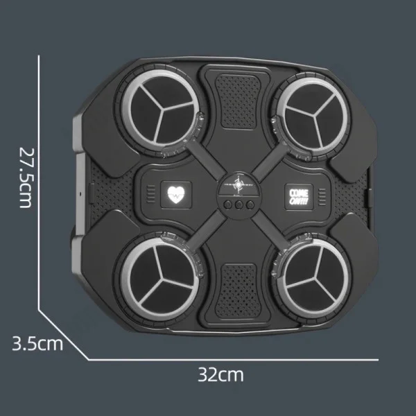 Музыкальный боксерский тренажер с Bluetooth RGB подсветка 32×27 см черный