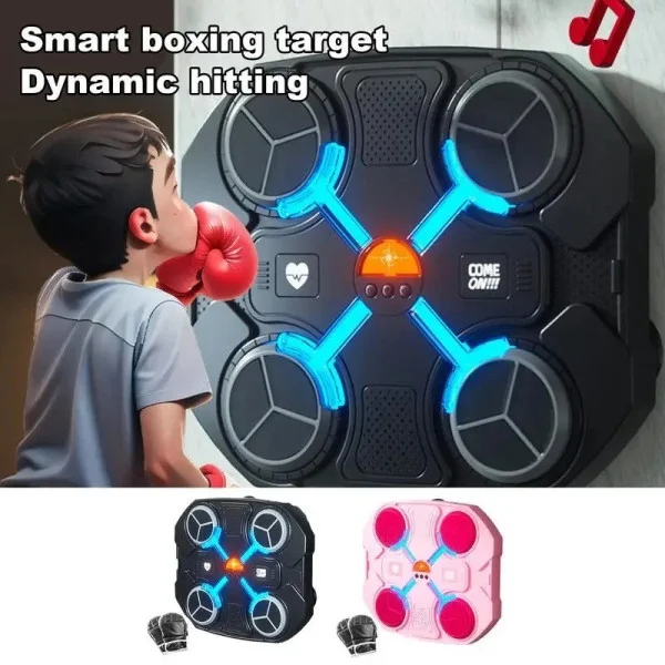 Музыкальный боксерский тренажер с Bluetooth RGB подсветка 32×27 см черный