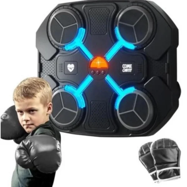 Музыкальный боксерский тренажер с Bluetooth RGB подсветка 32×27 см черный