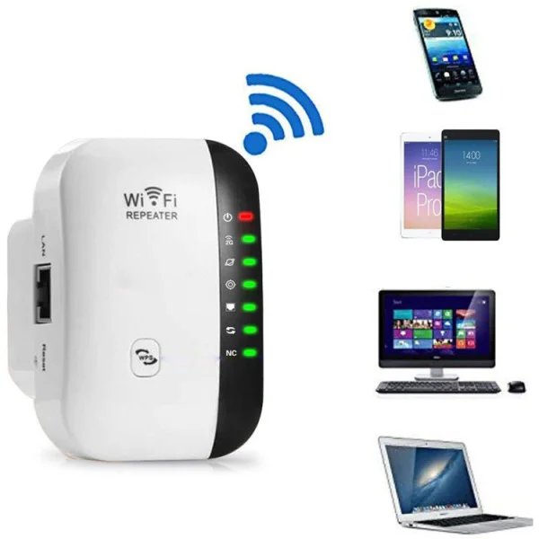 Усилитель сигнала Wi-Fi Wireless-N с поворотной вилкой и антенной 2dBi