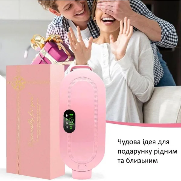 Грелка-массажер Xiong портативная умный пояс при менструальных болях розовый