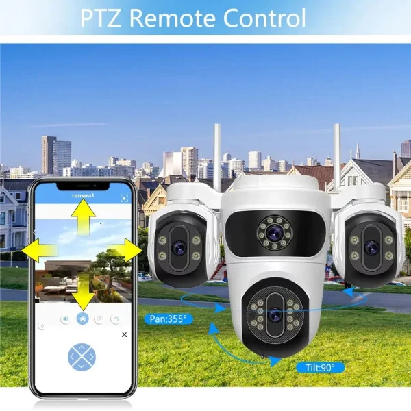 Камера Wi-Fi PTZ с функцией автоотслеживания и ночной съемкой