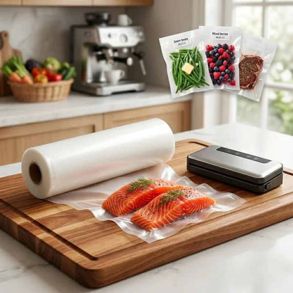 Прозрачные вакуумные пакеты пищевые универсальные vacuum bag 25 х 500 см для всех видов вакууматоров