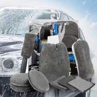 Комплект для ухода за авто 9 в 1 микрофибра для салона и кузова