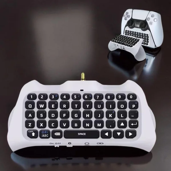 Клавиатура для контроллера PS5 DualSense Bluetooth chatpad с аудио разъемом и динамиком