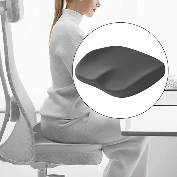 Анатомическая подушка сиденье авто офис memory foam для спины и копчика противоскользящая поддержка