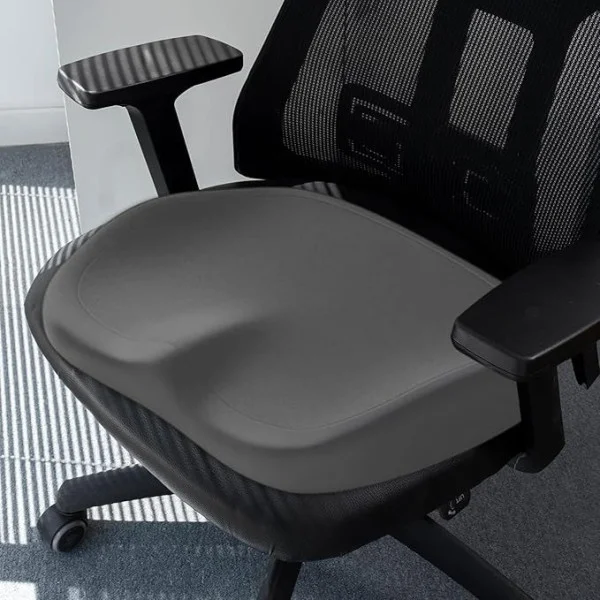 Анатомическая подушка сиденье авто офис memory foam для спины и копчика противоскользящая поддержка