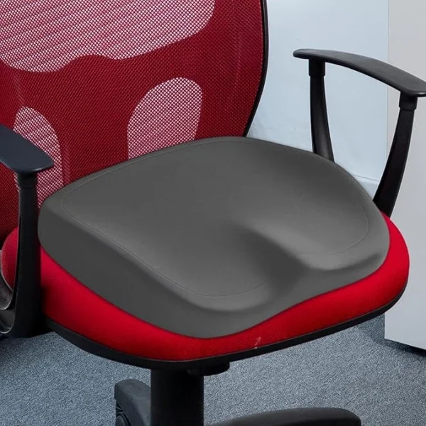 Анатомическая подушка сиденье авто офис memory foam для спины и копчика противоскользящая поддержка