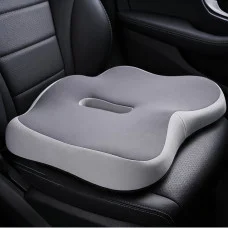 Подушка Memory Foam для сидения авто офис анатомическая копчик спина вырез антискользящая
