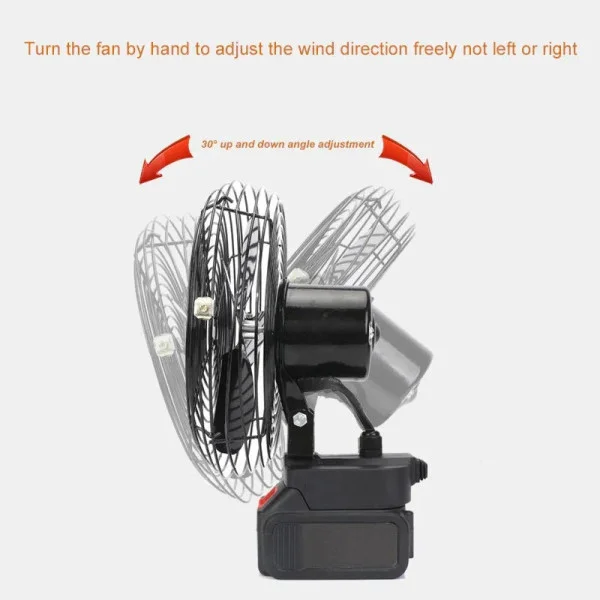 Вентилятор Lithium Electric Fan 8" кемпінговий акумуляторний переносний чорний
