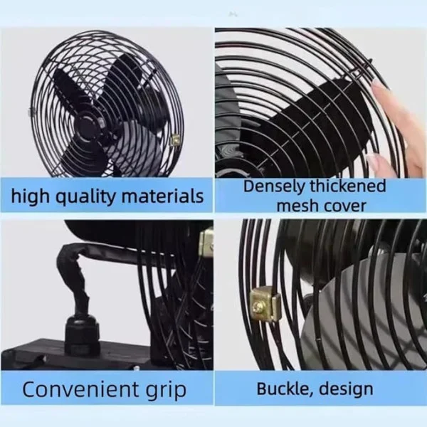 Вентилятор Lithium Electric Fan 8" кемпінговий акумуляторний переносний чорний