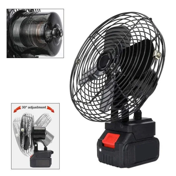 Вентилятор Lithium Electric Fan 8" кемпінговий акумуляторний переносний чорний