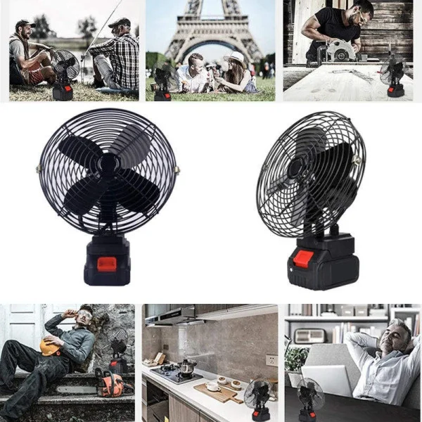 Вентилятор Lithium Electric Fan 8" кемпінговий акумуляторний переносний чорний